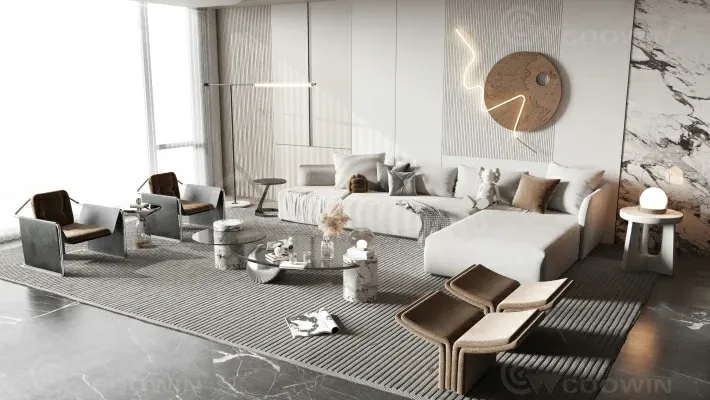 Ambiente moderno con paneles de pared WPC de Estilo WPC 1